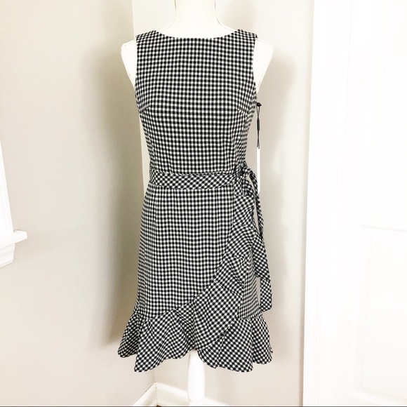 Calvin Klein Gingham Ruffle Dress - Picture 2 of 8